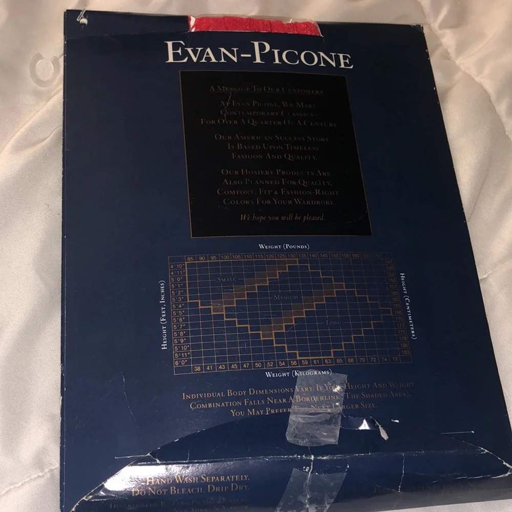 Evan-Picone teddy hose garter and stocking set size small